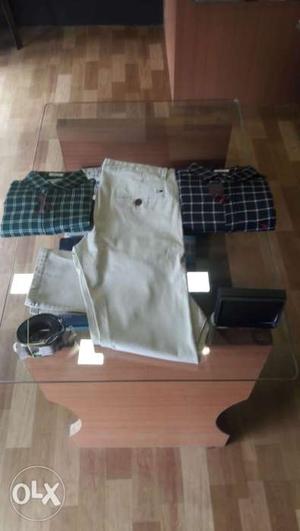 Combo Offer shirt cotton pant leather wallet