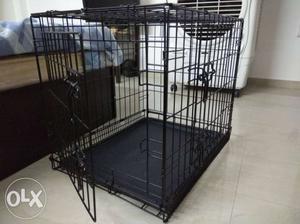 Foldable double door Dog cage, size - LxBxH =