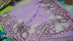 Full border work with pearl and diamond with