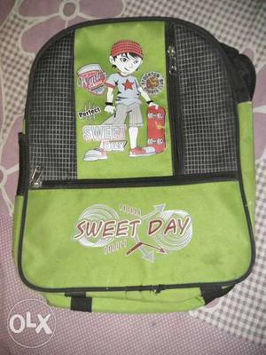 Green And Black Sweet Day Backpack