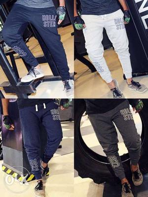 Men's Blue, White, And Gray Hollister Pants