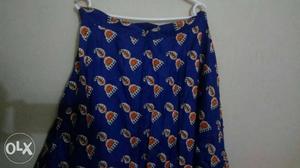 Pure cotton kalamkari skirt, stiched with cotton