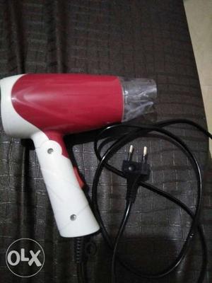 Red And Gray Corded Hair Blower
