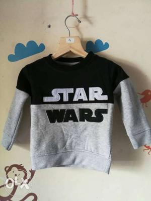 Toddler's Black And Gray Star Wars Sweatshirt