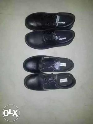 Two Pairs Of Black Leather Dress Shoes
