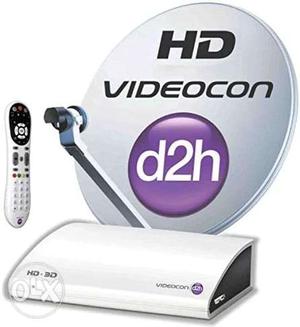White Videocon D2h Set-top Box Set