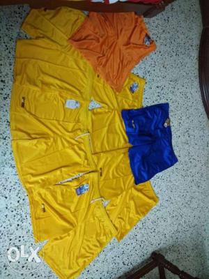 Yellow, Blue, And Orange New Shorts loose elastic 7 peice