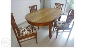 4 Seater Dining Table with chairs- Teak wood