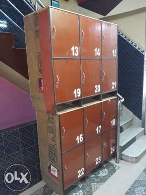 4 pieces wooden locker only few month old
