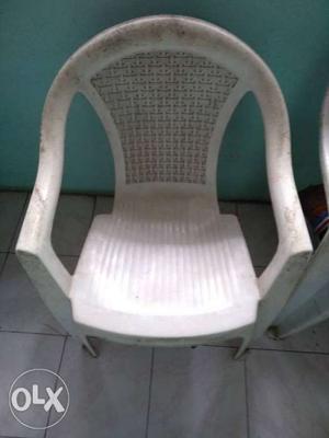 A single white chair for household use or family