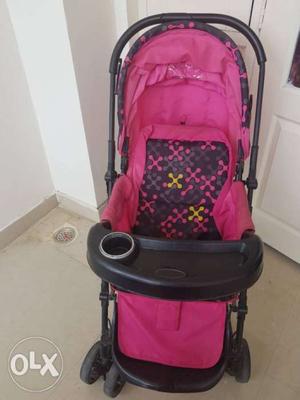 Baby Pram/Stroller in pink color