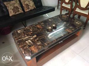 Brown And Black Center Table