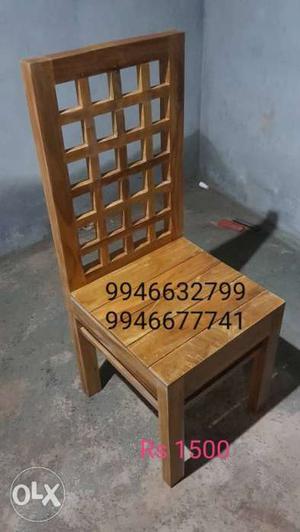 Brown Wooden Chair With Table