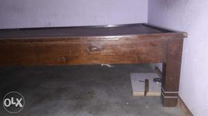 Brown Wooden Drop Leaf Table bed