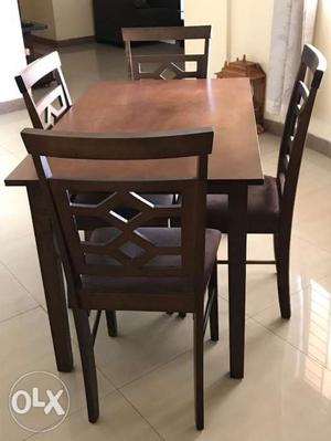 Eva Solidwood Dining Table Chair 4 Seater Hometown