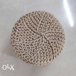 Jute soft seating stool. size 46 cm diameter and