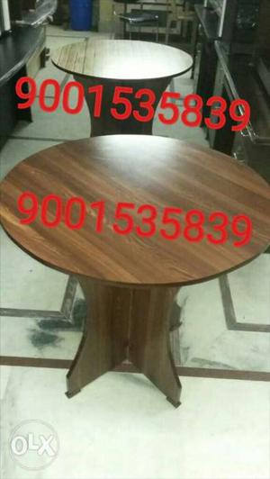 New branded wooden round table