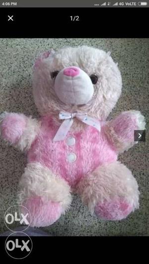 Pink And White Bear Plush Toy Screenshot