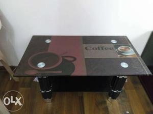 Rectangular Brown And Red Coffee Table