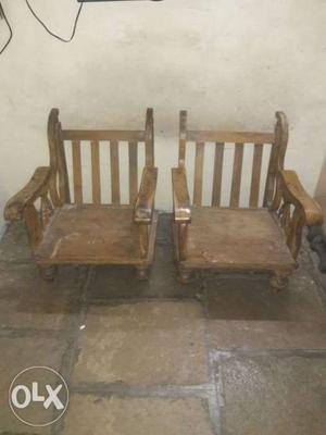 Two Brown Wooden Rocking Chair with sofa for sell