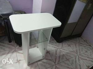 White Wooden Table With Chair