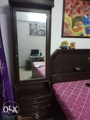 Wooden dressing table, full storage.