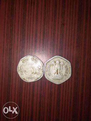 3 paise  year old 2coins 