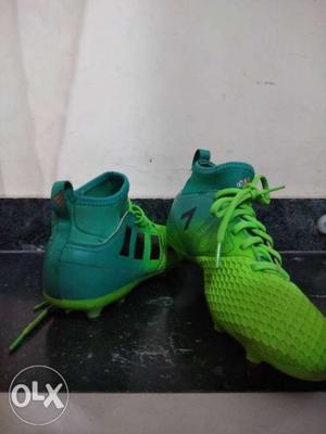 Adidas 17.3 neon green cleats football shoes OG UK 3
