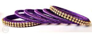 Beautiful silk thread bangles for sale to match
