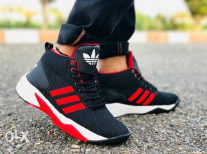 Black-and-red Adidas Running Shoes