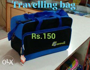 Blue And Black Travelling Bag