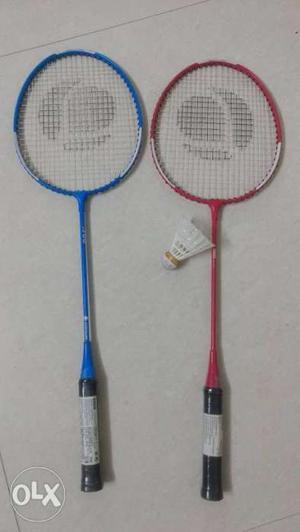 Brand new badminton rackets, used once.