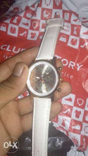 Brand new white platinum watch by #club_Factory