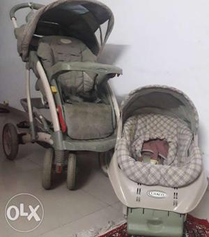 Graco brand stroller and car seat very steady and