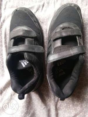 Pair Of Black Nike Velcro Shoes