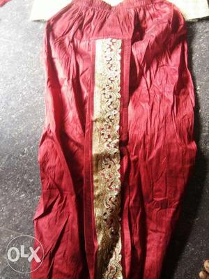 Red And White Floral Pants