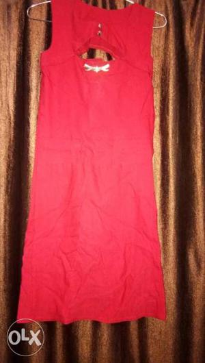 Red party dress. one top free with it. size S/M