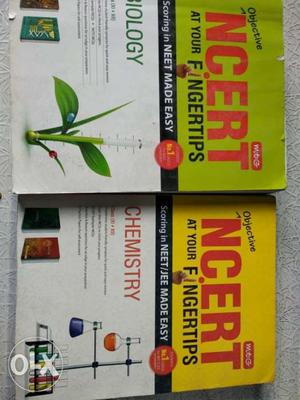 Two NCERT At Your Fingertips Biology And Chemistry Books