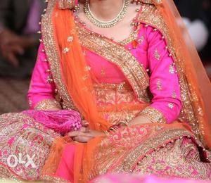 Wedding Anarkali Dress Gold Polished