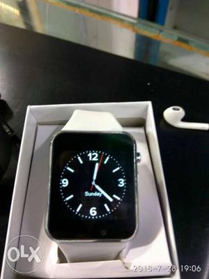 White And Gray Smart Watch With Box