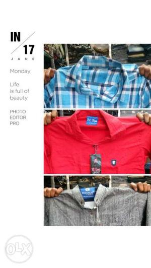 4 shirt at Rs 900 retailers and wholesalers both..... only