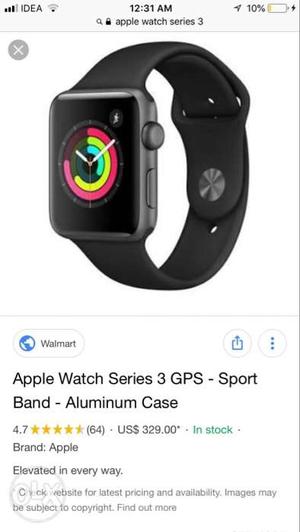 Apple watch series 3 used less than 6 days in new
