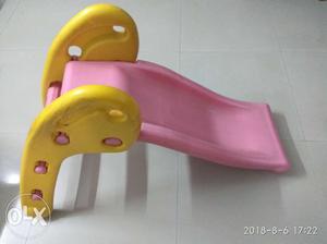 Baby slides pink and yellow colour