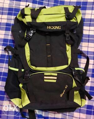 Black And Green Hexing Hiking Bag