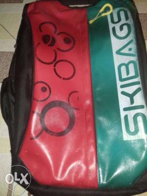 Black, Green, And Red Skibags Backpack