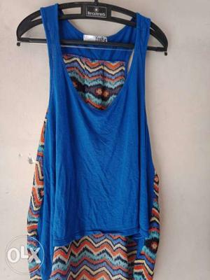 Blue And Multicolored Tank Top