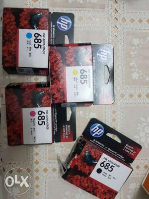 Brand New Hp 685 cartridges sealed except the