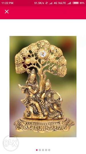 Brand New god krishna metal murti with festivals