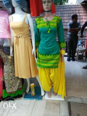 Brand new cotton Patiala kurti,salwar and dupatta..