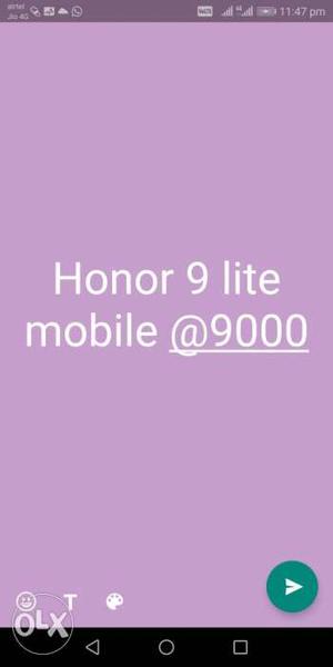 Honor 9 lite mobile Blue colour... Just 2mnts used